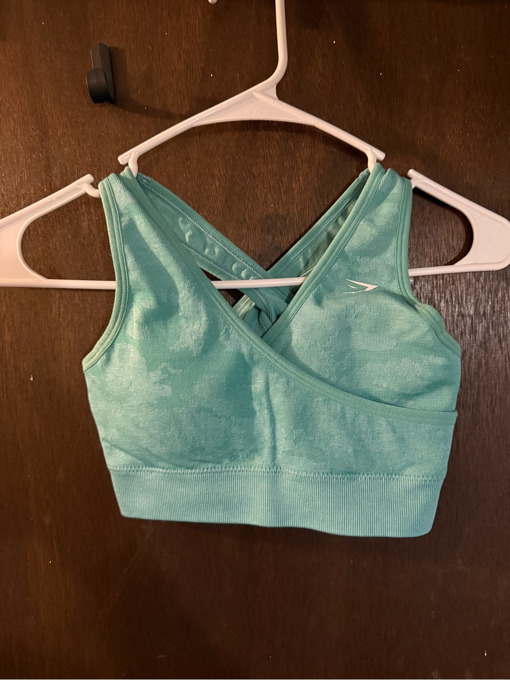 Gymshark Teal Wrap Sports Bra with Crisscross Back
